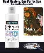Acrylic Varnish Matte, 8.45 fl oz Acrylic Paint Sealer | Brushable & Airbrushable, Anti-Yellowing/Fading/Cracking Clear Coat, Waterproof for Indoor & Outdoor Use - Image 3