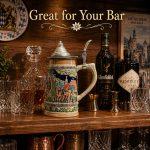 0.55L German Beer Steins with Lid – Winter Scene Ceramic Collectible Beer Stein Mug - Traditional German Steins for Beer Lovers, Men, Gifts & Home Bar Décor - Image 4