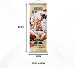 Wanted One Strawhat Crew Piece Anime Wall Scroll, Japanese Version Wanted Posters Collection, Decorative Art Print with Hanging Accessories, 27.5" L x 9.8" W (Lufy) - Image 3
