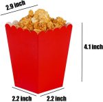 AimtoHome Red Popcorn Boxes Mini Pack of 24, Paper Popcorn Container for Birthday Party, Graduation, Wedding, Carnival, Movie Night - Image 3