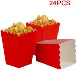 AimtoHome Red Popcorn Boxes Mini Pack of 24, Paper Popcorn Container for Birthday Party, Graduation, Wedding, Carnival, Movie Night - Image 4