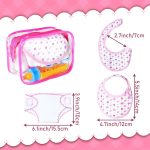15Pcs Baby Doll Accessories Magic Bottle Set,Pretend Play Feeding Toy with Juice Milk Bottles,Sippy Cups,Pacifiers,Bowl Spoons,Bib,Diaper,Dolls Feeding Kit for Kids Girls,Party,Gift - Image 4