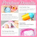 15Pcs Baby Doll Accessories Magic Bottle Set,Pretend Play Feeding Toy with Juice Milk Bottles,Sippy Cups,Pacifiers,Bowl Spoons,Bib,Diaper,Dolls Feeding Kit for Kids Girls,Party,Gift - Image 5
