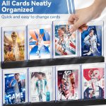 Trading Card Wall Display Shelf - Holds 30 Cards - 6-Pack Wooden Sports Cards Display Shelves for Baseball, Football, Basketball & Graded Card Collections, Black - Image 3