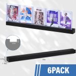 Trading Card Wall Display Shelf - Holds 30 Cards - 6-Pack Wooden Sports Cards Display Shelves for Baseball, Football, Basketball & Graded Card Collections, Black - Image 5