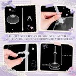 100 Pcs Acrylic Doll Stand Display Holder Ideal Support for Dolls Action Figure Stand with Adjustable Waist Clip for 9, 10, 11 Inch Tall (Transparent) - Image 3