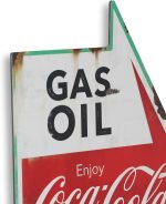 Coca-Cola Auto Shop Metal Sign | Gas, Oil, Auto Repairs Distressed Metal Wall Decor for Garage, Car Shop, or Man Cave - Image 5