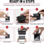 Trodat Printy 4911 Self Inking DIY Stamp Kit –, Black, 3/4” x 1-7/8” | Do It Yourself Stamp in Black; Up to 4 lines for custom message; Tweezers & 2 letter sets included; Black Ink; 3/4” x 1-7/8” - Image 4
