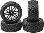 OD 88mm/3.46"12mm Hex Wheel Rims Rubber Tires with Sponge Replacement for 1/10 RC Off-Road Buggy Car,Black - Image 6
