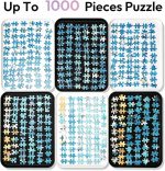 Anti-Slip Jigsaw Puzzle Sorting Trays – 6 Mixed (Black & White) Stackable Sorting Trays, Durable Plastic Organizer for Big Puzzles up to 1000 Pieces - Image 4