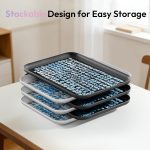 Anti-Slip Jigsaw Puzzle Sorting Trays – 6 Mixed (Black & White) Stackable Sorting Trays, Durable Plastic Organizer for Big Puzzles up to 1000 Pieces - Image 5