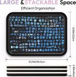 Anti-Slip Jigsaw Puzzle Sorting Trays – 6 Mixed (Black & White) Stackable Sorting Trays, Durable Plastic Organizer for Big Puzzles up to 1000 Pieces - Image 7