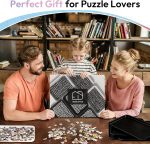 Anti-Slip Jigsaw Puzzle Sorting Trays – 6 Mixed (Black & White) Stackable Sorting Trays, Durable Plastic Organizer for Big Puzzles up to 1000 Pieces - Image 8