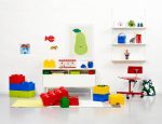 LEGO Storage Brick 8 12.1 L Storage Box with Lid Yellow | LEGO Brick Storage Box Stackable Organizer Toy, Desk & Shelf Storage 12.1 L Capacity Brick Size 8 - Image 6