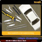 TOOLAN: 10-In-1 Model Craft Hand Saw & File Set. DIY Mini Razor Saw&File Kit for Handcrafted, Modeling, Plastic, and Other Fine Cutting, Reliable Blade Quick Change Mechanism - Image 4