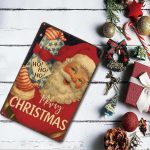 Retro Vintage Christmas Metal Sign 8X12inch-Classic Holiday Motif Tin Wall Art for Collectors - Image 5