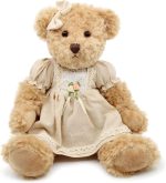 oits cute 2-Pack Teddy Bear,Cute Stuffed Animal,Couple Gift Soft Plush Toy 11inch (Vintage Dress) - Image 4