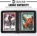 D DACCKIT Comic Binder，Comic Book Album with Sleeves Fits Regular Comics and Comic Bagged and Boarded - Comic Storage Binder Holds 24 Comic Books（Model A，Classic Black） - Image 3