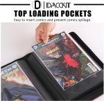 D DACCKIT Comic Binder，Comic Book Album with Sleeves Fits Regular Comics and Comic Bagged and Boarded - Comic Storage Binder Holds 24 Comic Books（Model A，Classic Black） - Image 5