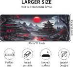Bloss Anime Mouse Pad, Non-Slip Large Gaming Mouse Pad with Stitched Edges | Japanese Art, Large Desk Mat, Dark Style Keyboard Mat, XL Mouse Pad 31.5 x 11.8 Inch - Image 4