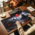 Bloss Anime Mouse Pad, Non-Slip Large Gaming Mouse Pad with Stitched Edges | Japanese Art, Large Desk Mat, Dark Style Keyboard Mat, XL Mouse Pad 31.5 x 11.8 Inch - Image 8