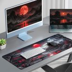 Bloss Anime Mouse Pad, Non-Slip Large Gaming Mouse Pad with Stitched Edges | Japanese Art, Large Desk Mat, Dark Style Keyboard Mat, XL Mouse Pad 31.5 x 11.8 Inch - Image 9