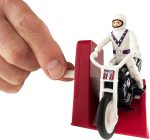 World's Smallest Evel Knievel Miniature Classic Wind Up Toy | Features Rider, Stunt Cycle, and Energizer Launcher | Action Figure | for Ages 8 and up - Image 3