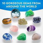 National Geographic Gemstone Dig Kit with 10 Real Gemstones for Kids | Amethyst, Quartz & Tiger's Eye, Gem Mining Activity, Excavation Tools, Rock Collection, Geology Science, Birthday Gift - Image 4