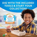 National Geographic Gemstone Dig Kit with 10 Real Gemstones for Kids | Amethyst, Quartz & Tiger's Eye, Gem Mining Activity, Excavation Tools, Rock Collection, Geology Science, Birthday Gift - Image 5