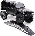 RC Crawler Bridge Obstacle, Stainless Steel DIY Assembly Ramp for 1/12 1/18 1/24 RC Crawler Course Accessories (Black Arch Bridge) - Image 3