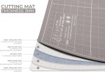 Elan Cutting Mat A3 Black & Taupe, Self Healing Cutting Mat 12x18 Inch, 5-Ply Craft Board Black, Hobby Board for Crafts 12x18 Inch - Image 4