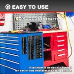 EACELIY Magnetic Socket Organizer Set, 1/2", 1/4" and 3/8" SAE & Metric Deep & Shallow Socket Holder Kit, holds 141 stanard Sockets, attaches to steel box/tool cart (sockets not included) 丨6PCS - Image 5