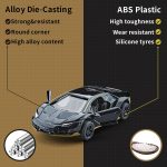 1/64 Die Cast Metal Toy Cars Open Doors Mini Pull Back Cars 4 Pack | Moving Parts, Realistic Interior, Kids Toddlers Adults Gift, Racing Sports Vehicles for Home Travel Collecting - Image 4