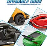 1/64 Die Cast Metal Toy Cars Open Doors Mini Pull Back Cars 4 Pack | Moving Parts, Realistic Interior, Kids Toddlers Adults Gift, Racing Sports Vehicles for Home Travel Collecting - Image 5