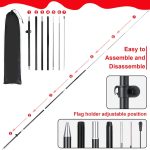 2 Sets Antiques Feather Flag with Pole Kit and Ground Stake 8ft Advertising Sign Banner Swooper Flag with Ground Stake and Portable Bag for Business Outside Event - Image 4