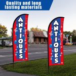 2 Sets Antiques Feather Flag with Pole Kit and Ground Stake 8ft Advertising Sign Banner Swooper Flag with Ground Stake and Portable Bag for Business Outside Event - Image 5