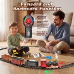 Hot Bee Train Set, Remote Control Train Toys with Smoke, Lights and Sound | Toy Train Set for Under Christmas Tree, Toddler Model Trains for 3 4 5 6 7 8+ Years Old Kids - Image 4