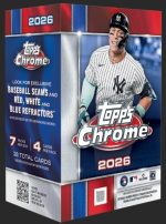 NEW 2026 ToppsCHROME Baseball Trading Card Blaster Box | Look for Baseball Seams and Red, White, and Blue Refractors - Image 3
