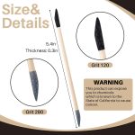 70 Pcs Sanding Sticks Set for Plastic Models Includes 30 Double-end Matchsticks, 10 Polishing Sticks & 30 Sanding Twigs DIY Model Building, 3D Printing, Jewelry Tools(Double Angle) - Image 3