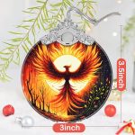 Phoenix Stained Glass Ornament, Christmas Ornaments, Christmas Tree Decorations, Phoenix Christmas Decor, Phoenix Ornaments for Christmas Tree, Holiday Presents, Gift Exchange Ideas - Image 4