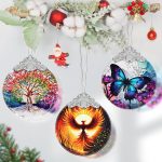 Phoenix Stained Glass Ornament, Christmas Ornaments, Christmas Tree Decorations, Phoenix Christmas Decor, Phoenix Ornaments for Christmas Tree, Holiday Presents, Gift Exchange Ideas - Image 6