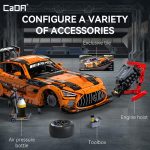 CaDA Master C64008W Mercedes-AMG GT3 Building Set,1:8 Scale – 5466 PCS Officially Licensed Supercar Model, Large Race Car Building Blocks Kit for Adults & Teens - Image 6