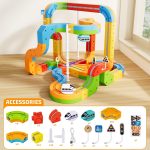 88 pcs KlickRail Electric Train Set Race Track for 3 4 5 6 7 8 Years Old | Building Toy Train Track Gravity-Defying 3D Embedded Layouts & Motorized Car, STEM Gift(Deluxe Set(88 piece) - Image 3