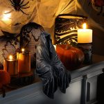 SHOWFEICAT Resin Tabletop Gothic Decor Sitting Statue Gothic Decor - Image 6