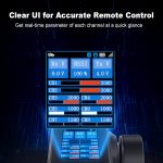 MEUS RACING ME-8B RC Transmitter 6 Channels 2.4GHz and Receiver for 1/8 1/10 1/18 1/24 1/30 RC Crawler Car Boat TRX4 TRX4M SCX10 SCX24 SCX30 Upgrades Parts (with 04B Receiver, Black) - Image 4