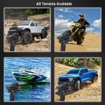 MEUS RACING ME-8B RC Transmitter 6 Channels 2.4GHz and Receiver for 1/8 1/10 1/18 1/24 1/30 RC Crawler Car Boat TRX4 TRX4M SCX10 SCX24 SCX30 Upgrades Parts (with 04B Receiver, Black) - Image 8