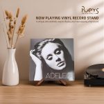 Now Playing Vinyl Record Stand, Wooden Display Vinyl Holder Stand | Retro Now Spinning Record Accessories - Rustic Brown - Image 3