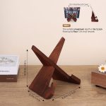 Now Playing Vinyl Record Stand, Wooden Display Vinyl Holder Stand | Retro Now Spinning Record Accessories - Rustic Brown - Image 5