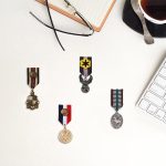 SUPERFINDINGS Brooch Pin Republique Francaise Eagle Hanging Charms Lapel Pins Military Hero Medals Retro Shield Geometric Alloy Medal Brooch Pins with Safety Chains - Image 4