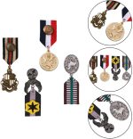 SUPERFINDINGS Brooch Pin Republique Francaise Eagle Hanging Charms Lapel Pins Military Hero Medals Retro Shield Geometric Alloy Medal Brooch Pins with Safety Chains - Image 5